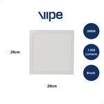 Painel Led Embutir Quadrado 24w Bivolt 3000k Branco Quente
