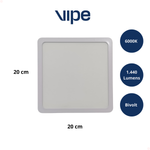 Painel Led Sobrepor Quadrado 18w Bivolt 6000k Branco Frio