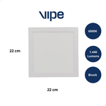 Painel Led Embutir Quadrado 18w Bivolt 6000k Branco Frio