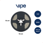 Fita Led 12w 120 Led Metro 3000k Bivolt - 5 Metros