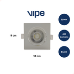 Spot Led Embutir Quadrado 5w Bivolt 6000k Branco Frio