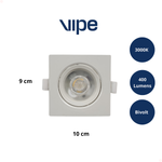 Spot Led Embutir Quadrado 5w Bivolt 3000k Branco Quente