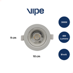 Spot Led Embutir Redondo 5w Bivolt 3000k Branco Quente