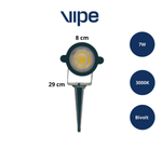 Espeto Led Para Jardim 7w Luz Amarela 3000k