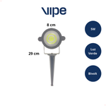 Espeto Led Para Jardim 5w Luz Verde