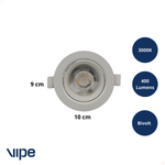 Spot Led Embutir Redondo 5w Bivolt 3000k Branco Quente