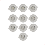 Spot Led Embutir Redondo 5w Bivolt 3000k Branco Quente