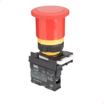 Botão Cogumelo De Emergência Vermelho Longo Puxar P/ Soltar