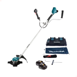 Aparador De Grama Roçadeira A Bateria 18v Makita Dur368azc Cor Azul-turquesa