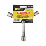 Chave Y Soquete Ninja Canhão 3 Pontas 10-11-13mm Fertak