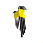 Kit Jogo Chave L Allen Hex Bola Extra Longa Torx 9 Un