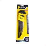 Kit Jogo Chave L Allen Hex Bola Extra Longa Torx 9 Un