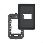 Placa Com Suporte 4x2 1 Módulo Preto Fosco Black Fame 4071