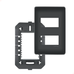 Placa Com Suporte 4x2 2 Módulos Preto Fosco Black Fame 4073