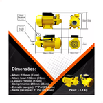 Motobomba Periférica 220v Amarelo 375w Monofásica Fertak