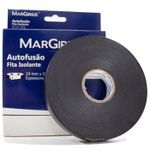 Fita Autofusão 19mm x 10m Margirius PA022410 Borracha EPR Alta Isolação Elétrica e Vedação