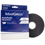 Fita Autofusão 19mm x 10m Margirius PA022410 Borracha EPR Alta Isolação Elétrica e Vedação