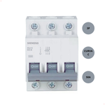 Disjuntor Tripolar Siemens 5SJ1 Curva C – 10A a 50A