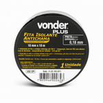 Kit c/ 5 Fita Isolante Preta Vonder Plus 19mm x 10m 1137191071 – Alta Resistência e Flexibilidade