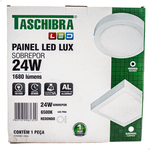 Painel LED Redondo de Embutir 24W Bivolt 6500K Taschibra Lux 15090172 – Luz Branca Fria para Teto Resid e Coml