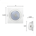 Spot LED de Embutir Quadrado PAR30 10W Bivolt 6500K Taschibra – Luz Branca Fria