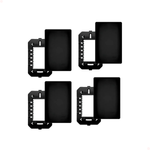 Kit 4 Placas Espelho Cega Preto Fosco 4x2 Fame Black 4068