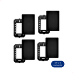 Kit 4 Placas Espelho Cega Preto Fosco 4x2 Fame Black 4068