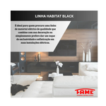 Kit 4 Placas Espelho Cega Preto Fosco 4x2 Fame Black 4068