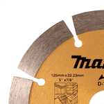 Disco Diamantado Universal 125mm Makita D-74108 – Corte Preciso em Concreto, Pedra e Alvenaria