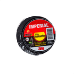 KIT C/10 Fita Isolante 3M Imperial 18mm x 10m Preta – Alta Aderência e Resistência Elétrica 400434