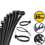 Abraçadeira de Nylon Preta 2,5 × 200 mm com 100 Unidades Fertak – 1323