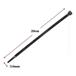 Abraçadeira de Nylon Preta 3,6 × 200 mm com 100 Unidades Fertak – 1324