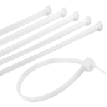 Abraçadeira de Nylon Branca 4,8 × 200 mm com 100 Unidades Fertak – 1303