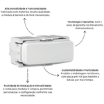 Módulo Interruptor Paralelo 10A 250V Branco Compose WEG – 13203022