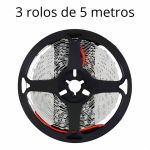 Fita LED 3528 4,8W 3000K 12V 5m IP20 Gaya 9401 – Luz Branco Quente