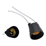 Soquete Bocal E27 Termoplástico Pendente com Rabicho Preto Fertak 8225