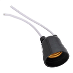 Soquete Bocal E27 Termoplástico Pendente com Rabicho Preto Fertak 8225