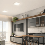 Painel LED Sobrepor 12W Quadrado 2700K Elgin – Luz Quente e Aconchegante