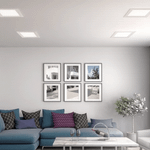 Painel LED Sobrepor 12W Quadrado 2700K Elgin – Luz Quente e Aconchegante