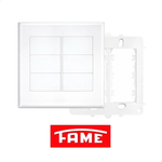 Placa 4x4 Cega com Suporte FAME Evidence Branca 