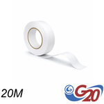 Fita Isolante PVC Antichama 19 mm x 20 m Branca G20 FIS13203