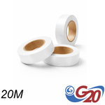 Fita Isolante PVC Antichama 19 mm x 20 m Branca G20 FIS13203