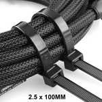 Abraçadeira de Nylon 2,5 mm x 100 mm Preta G20 ABN25106 - Pacote com 100 Unidades