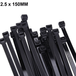 Abraçadeira de Nylon 2,5 mm x 150 mm Preta G20 ABN25156 - Pacote com 100 Unidades
