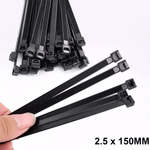 Abraçadeira de Nylon 2,5 mm x 150 mm Preta G20 ABN25156 - Pacote com 100 Unidades