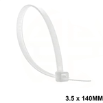 Abraçadeira de Nylon 3,5 mm x 140 mm Branca G20 ABN35143 - Pacote com 100 Unidades