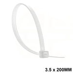 Abraçadeira de Nylon 3,5 mm x 200 mm Branca G20 ABN35203 - Pacote com 100 Unidades