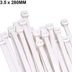 Abraçadeira de Nylon 3,5 mm x 280 mm Branca G20 ABN35283 - Pacote com 100 Unidades