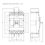 Disjuntor Caixa Moldada 3P 300A 35 kA DWP400 WEG – 14256840