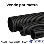 Duto PEAD Kanaduto HD 450N SW DN 50 Preto 1.1/2